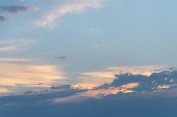 Sky tones of a warm summer night