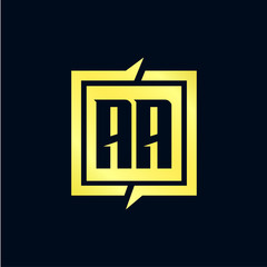 Initial Letter AA Logo Template