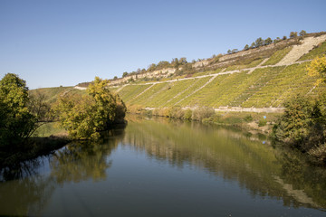 the river neckar near hessigheim stuttgart