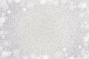 Simple Silver Glittle Background with a White Light Border