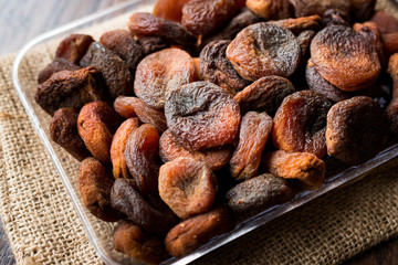 Turkish Style Sun-dried Apricots in Plastic Box / Container.