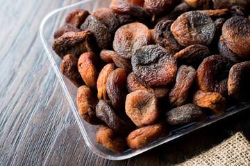 Turkish Style Sun-dried Apricots in Plastic Box / Container.