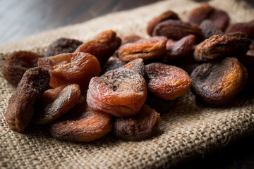 Turkish Style Organic Sun-dried Apricots on Sack