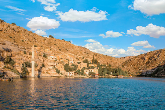 Sunken village of Halfeti in Gaziantep Turkey
