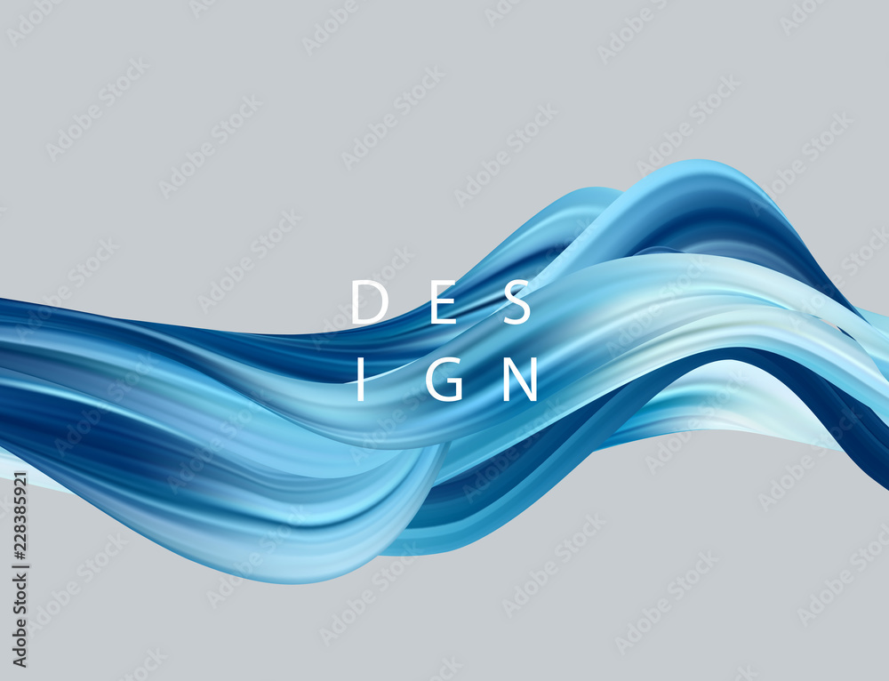 Poster abstract colorful vector background, color flow liquid wave