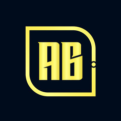Initial Letter AB Logo Template