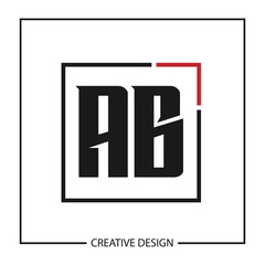 Initial Letter AB Logo Template