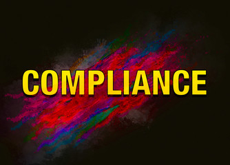 Compliance colorful paint abstract background