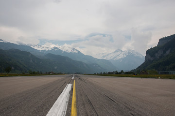 runway in the Alps