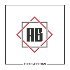 Initial Letter AB Logo Template