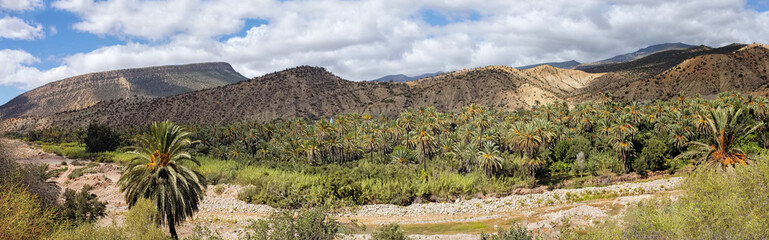 Panoramic View of Oasis in Paradise Valley Agadir Imouzer Idaoutanan Morocco