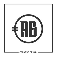 Initial Letter AB Logo Template