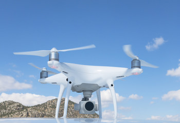 aerial imaging device for media work, presentation and presentation