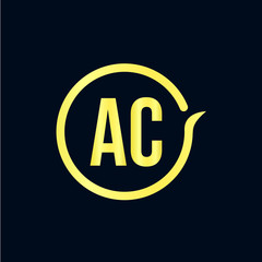 Initial Letter AC Logo Template