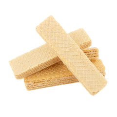 Assortment of different wafers, isolated on white