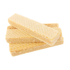 Assortment of different wafers, isolated on white