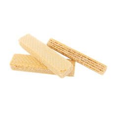 Assortment of different wafers, isolated on white