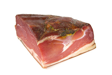 italian speck isolated on white