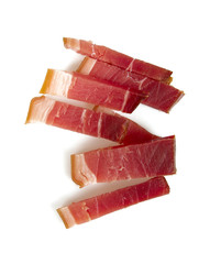 italian speck isolated on white