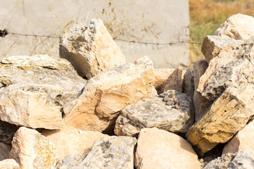 mountain stones for the foundation