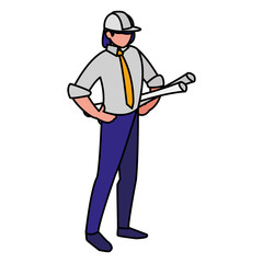 Obraz premium construction worker design