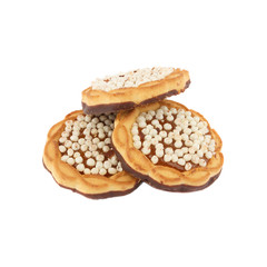 Assortment of different cookies, isolated on white