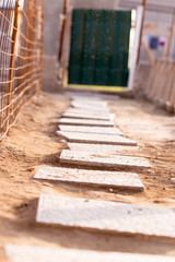 tile pavement in the yard