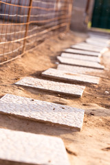 tile pavement in the yard