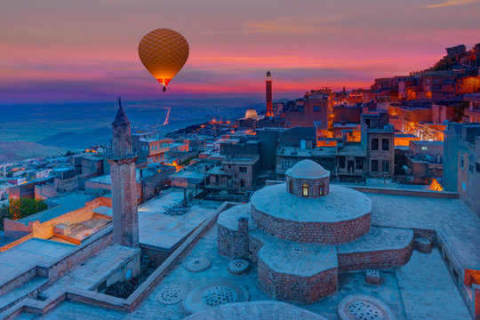 Mardin old town with bright blue sky - Mardin, Turkey