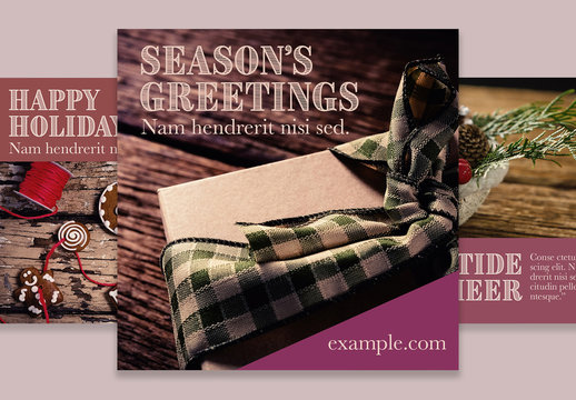 Holiday Social Media Post Layouts