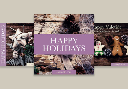 Holiday Social Media Post Layouts