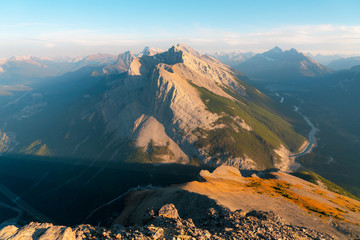 Smokey air creates an orange glow in Albert's Kananaskis Country