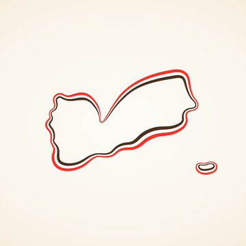 recommend clip art: Yemen - Outline Map