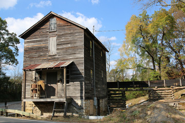 an old wooden barn

