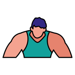 Obraz na płótnie Canvas muscle man icon
