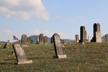 a graveyard