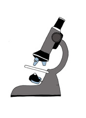 Illustration of an optical microscope