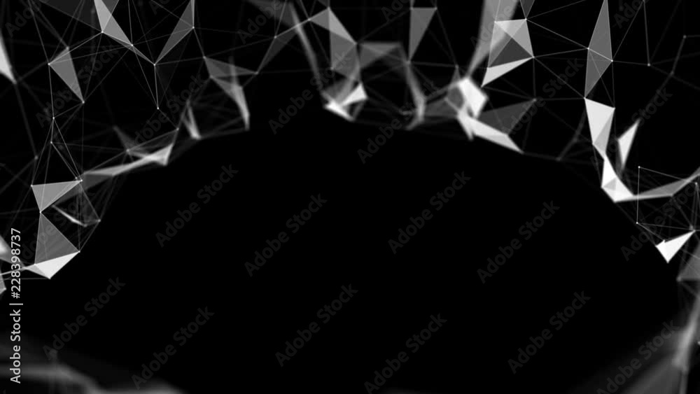 Poster hemisphere for text. depth of field. technological abstract background. place for text. seamless loo
