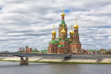 Obraz premium Yoshkar Ola city. Mari El, Russia.Cathedral of the Annunciation of the Blessed Virgin Mary