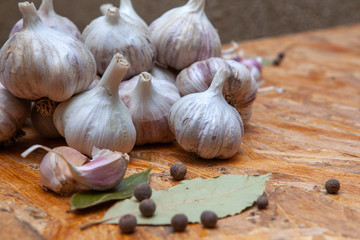 garlic and spices for cooking