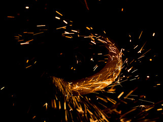 Bulgarian spark on black background