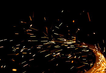 Bulgarian spark on black background