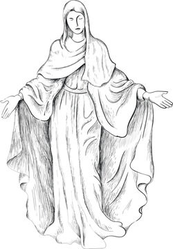 The Vector God's Mother  for T-shirt design or outwear Orthodox. 