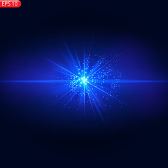 Naklejka premium Star burst with sparkles