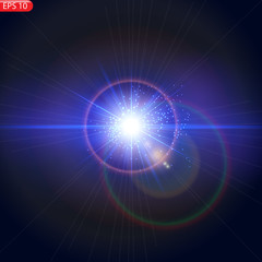 Star burst with sparkles