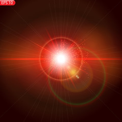 Star burst with sparkles