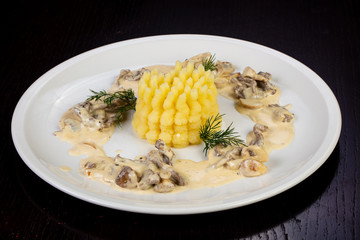 Tasty beef stroganoof