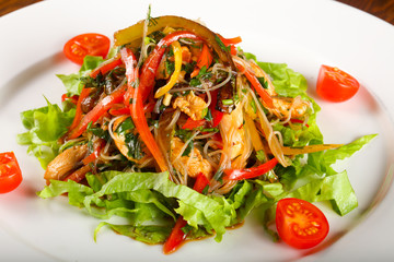 Salad with chicken and glass noodle