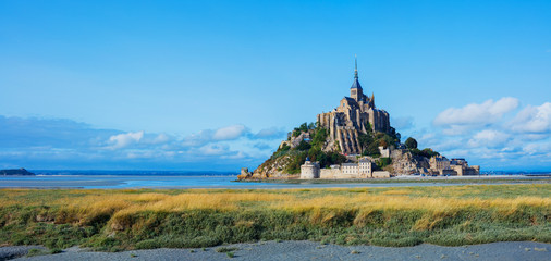 View of the Mont Saint Michel, Normandy France. Panorama