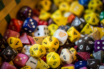 Closeup of roleplaying dice